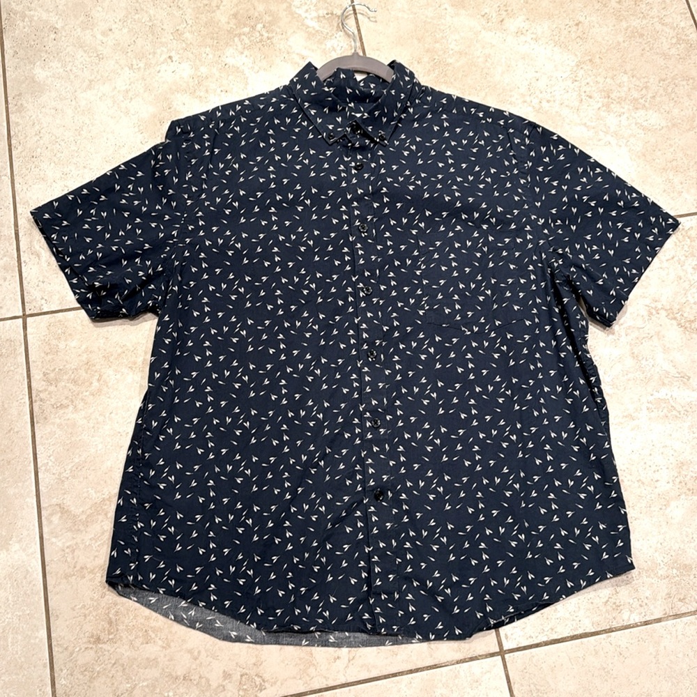 Goodfellow & Co. blue pattern casual button down standard Men’s XL